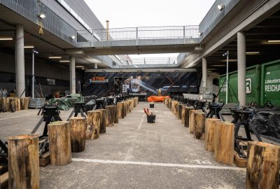Setup seen during Time Trials of the STIHL TIMBERSPORTS® Team World Championship 2023 in Stuttgart, Germany on November 3, 2023.